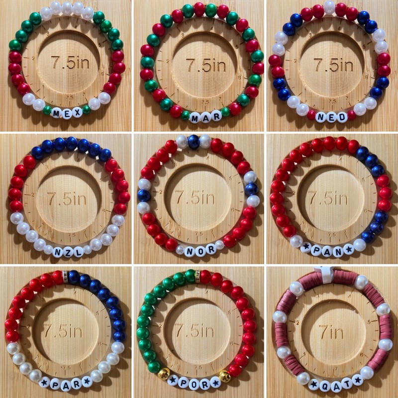 FIFA World Cup Flag Colors Bead Bracelets (8 in.) gallery