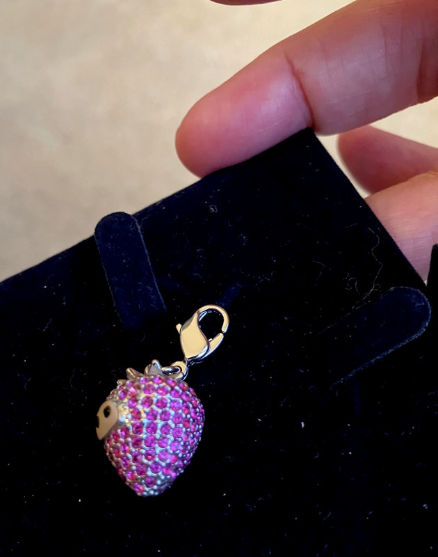 Swarovski Crystal "Strawberry Face" Charm - 1" - Mint gallery