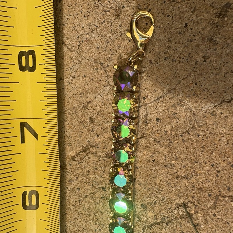 Park Lane Impressions Bright Iridescent Rhinestone Chunky Bracelet Gold XL gallery