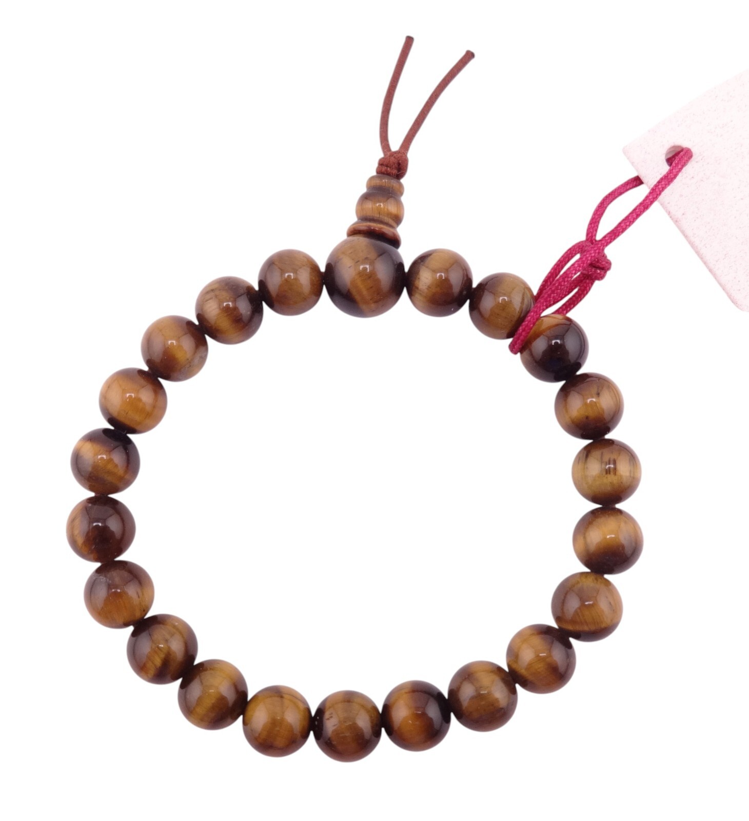 Avon COURAGE Tiger's Eye Beaded Stretch Power Bead Bracelet NIB gallery