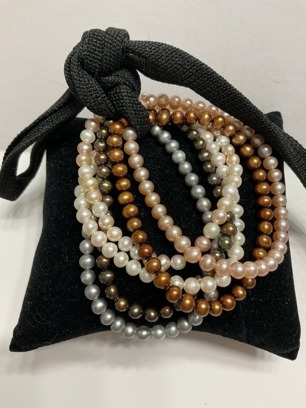 PEARL FRESH WATER BRACELETS SIX ASSORTED COLORS gallery