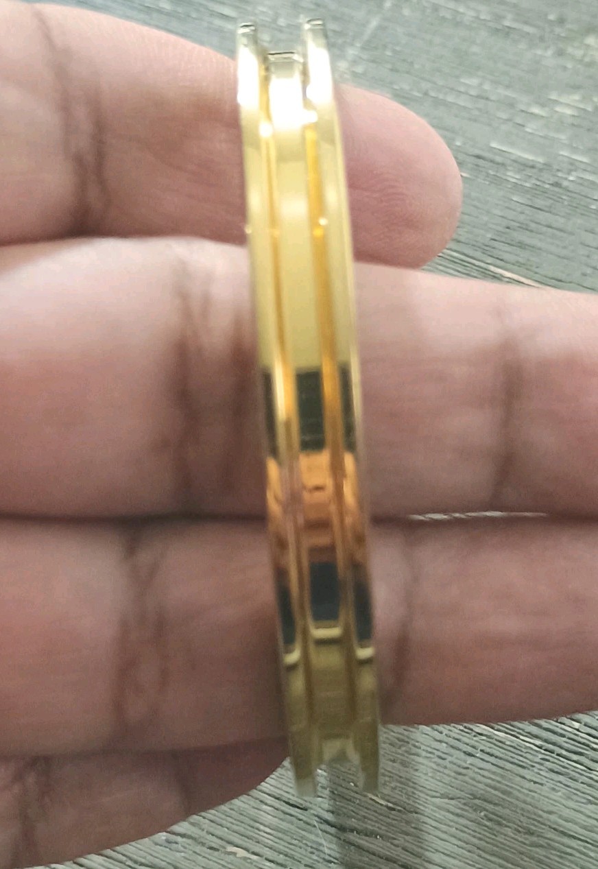 SW Gold Tone Ponytail Tie Holder Cuff Bracelet gallery