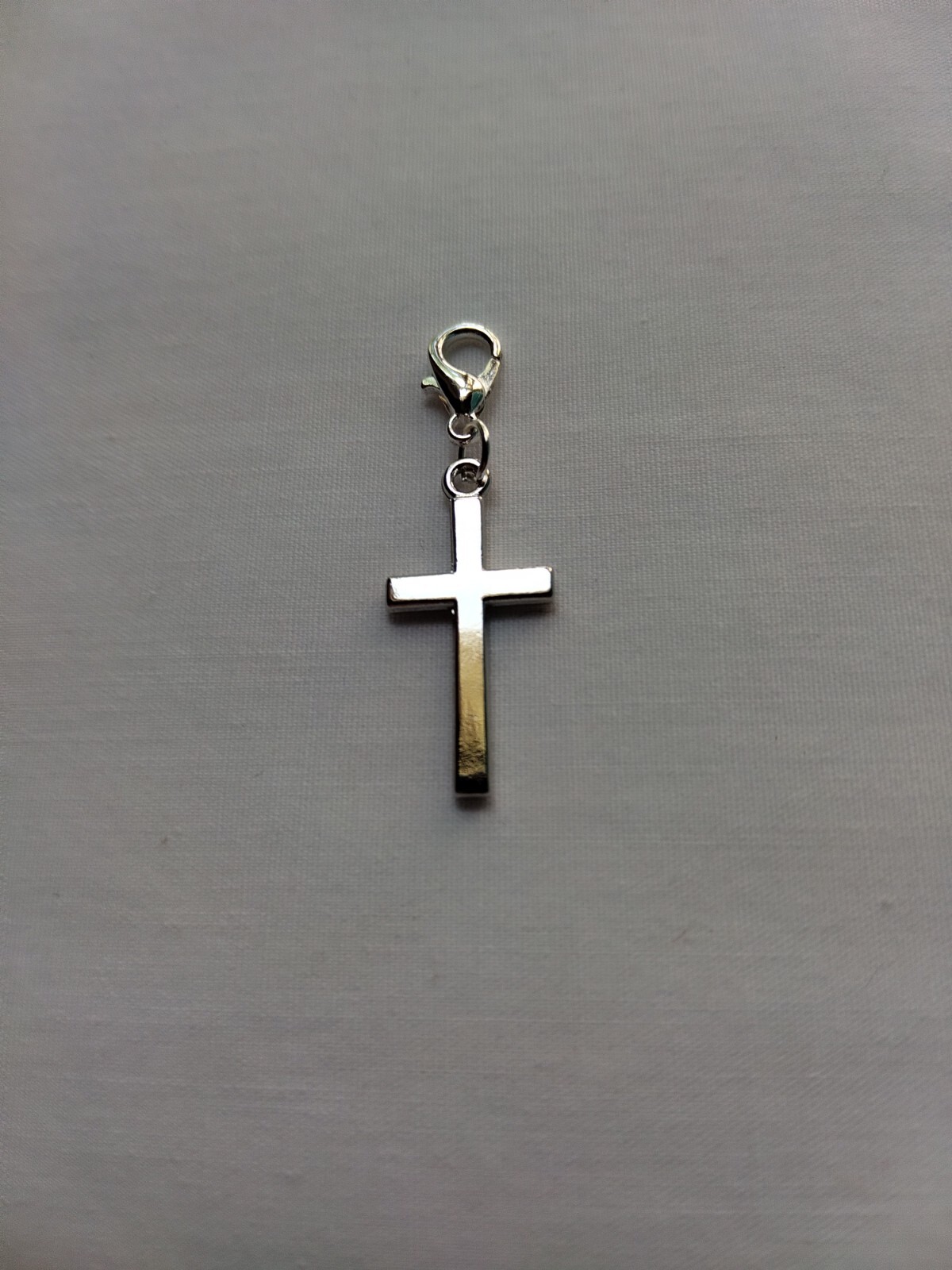 Clip on Cross Dangle Charm for Necklace Book Bag Zipper Pull Key Ring Chain Fob gallery