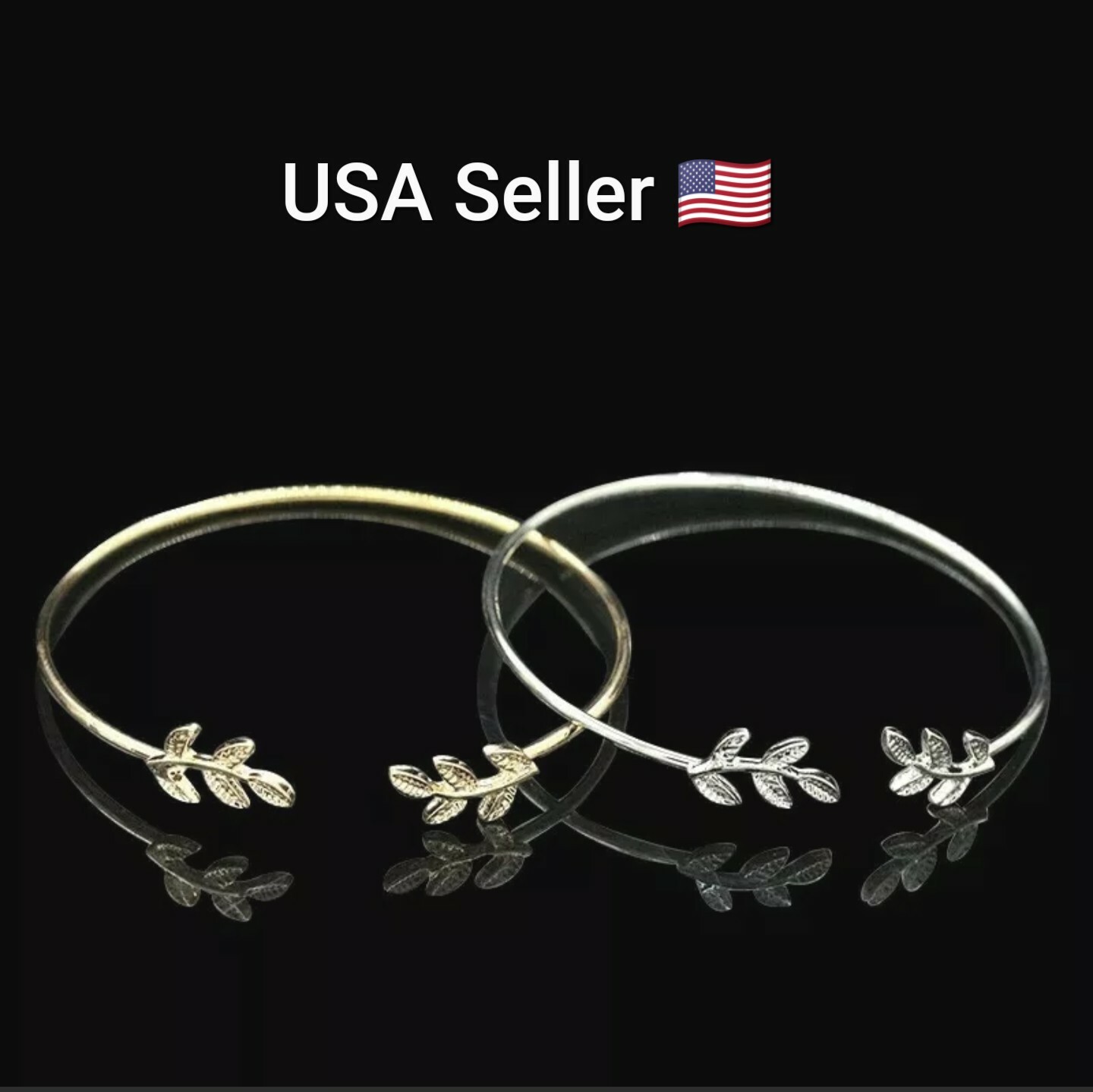 New Leaf Bracelets & Bangles Fashion Open Bangle Women Cuff Bracelet Pulseiras gallery