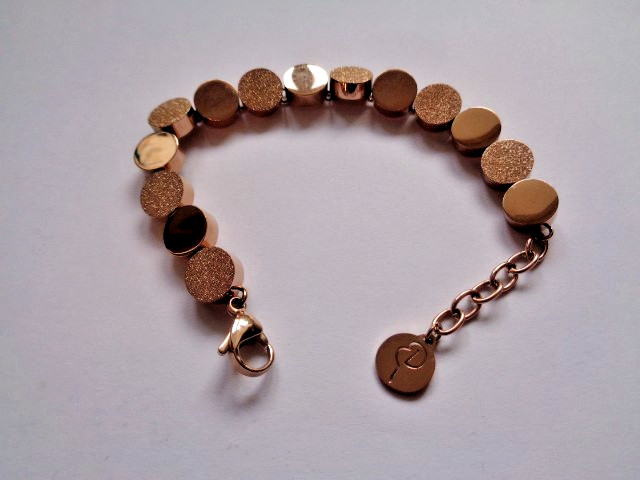 Swedish Rose Gold Plated Disk Bracelet EDBLAD Designer 8in long 36.5grams Used