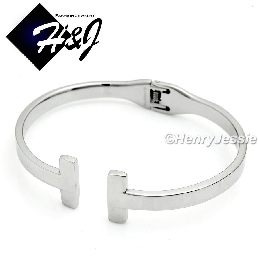 WOMEN 316 L Stainless Steel Silver Cuff Adjustable Bangle/Handcuff Bracelet*B68 gallery