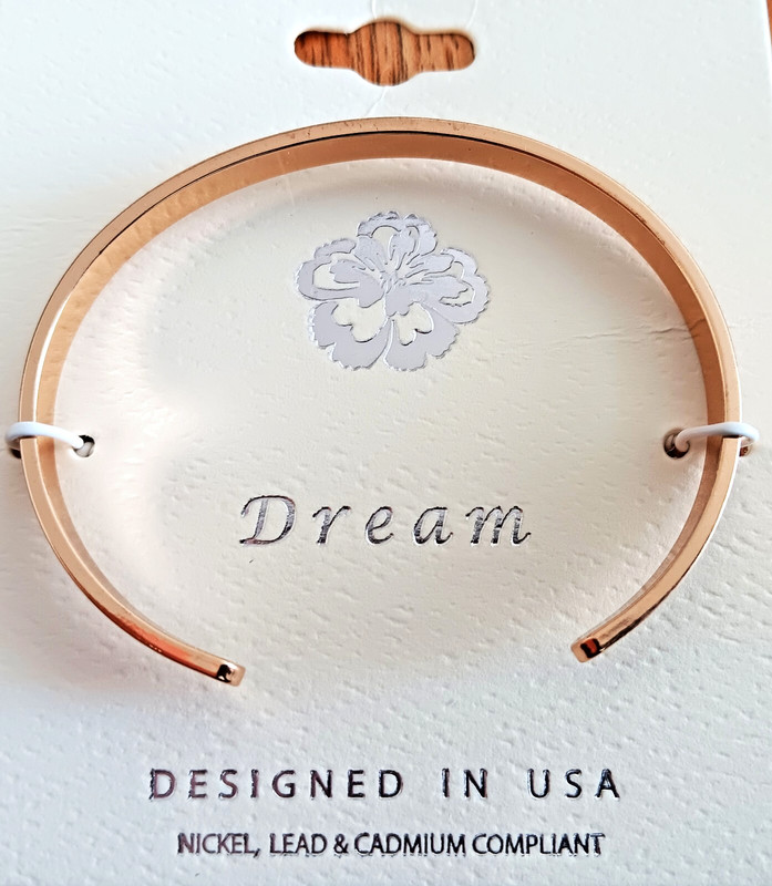 NEW GOLD TONE CUFF DREAM BRACELET WITH RHINESTONES FREE SHIPPING gallery