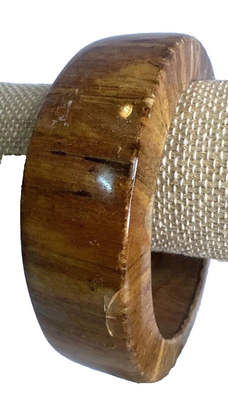 Unbranded Lovely Wooden Wide Chunky Bangle Bracelet 3cm Thick Costume Bohemian gallery