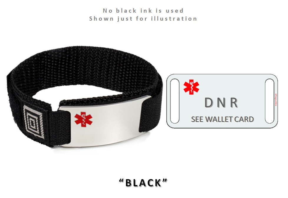 DNR Medical Alert ID Bracelet. Free emergency wallet Card! gallery
