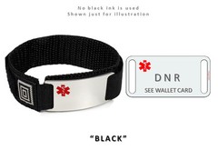 DNR Medical Alert ID Bracelet. Free emergency wallet Card!