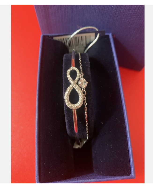 Swarovski hyperbola bangle infinity white rhodium plated BRAND NEW + Gift Bag💕 gallery