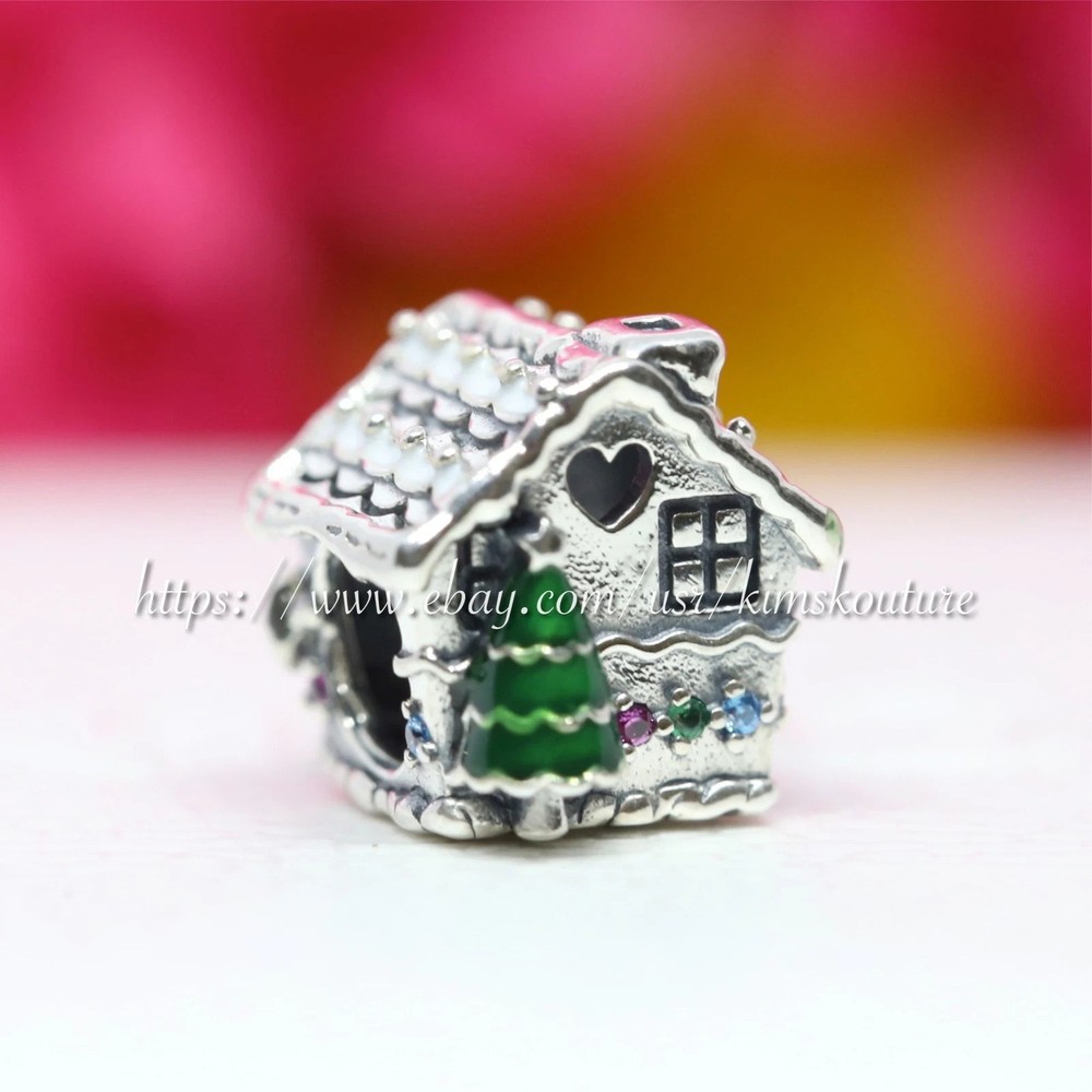 Authentic Pandora 798471C01 Christmas Gingerbread House Sterling Silver Charm