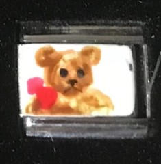 Teddy Bear Wholesale Italian Charm Enamel Link 9MM K55 Style TB