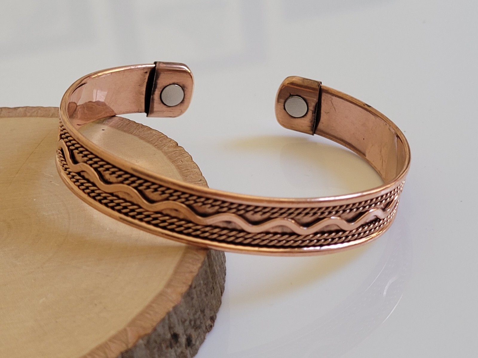 Pure Copper Magnetic Bracelet Arthritis Pain Therapy Energy Cuff Bangle gallery