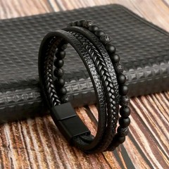 Pulsera Para Hombre Vintage De Cuero Brazalete Regalos Para Hombre Punk Style