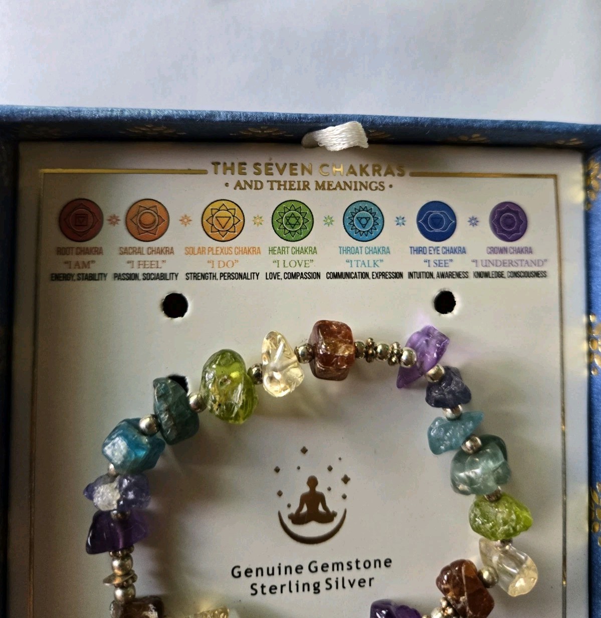Shivam the 7 Chakras And Their meaning’s Crystal Gemstones 💎 bracelet gallery