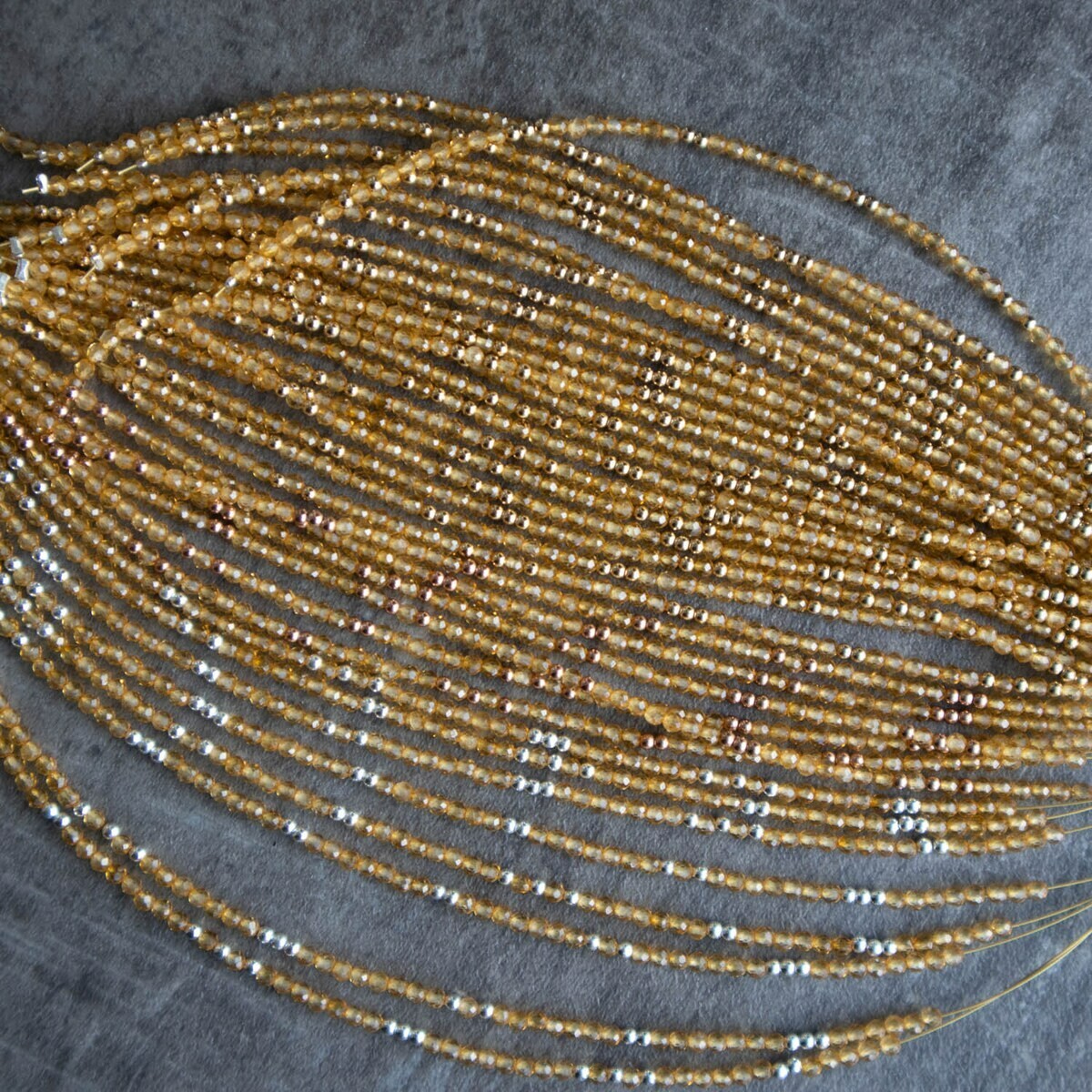 Natural Citrine Stone Dainty Bracelet 2mm Yellow Crystal Bracelet Minimalist gallery