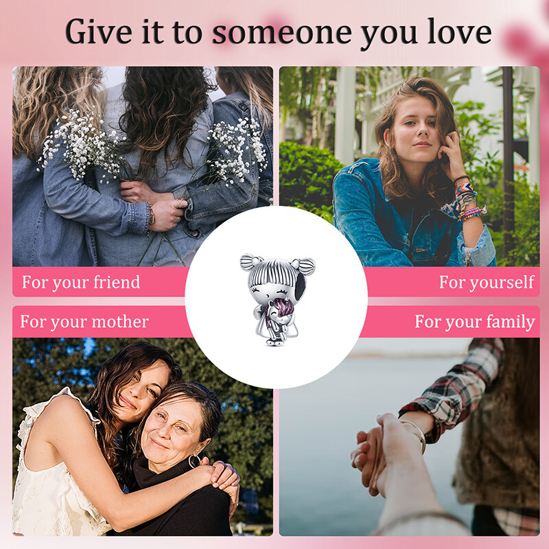 MULA Original Horse Little Girl DIY Charm Fit Lady Bracelet 925 Sterling Silver gallery
