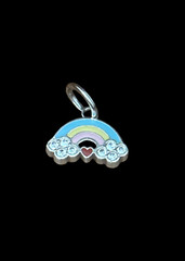 Brighton Rainbow Charm- red heart -crystals- blue yellow pink-chasing rainbows