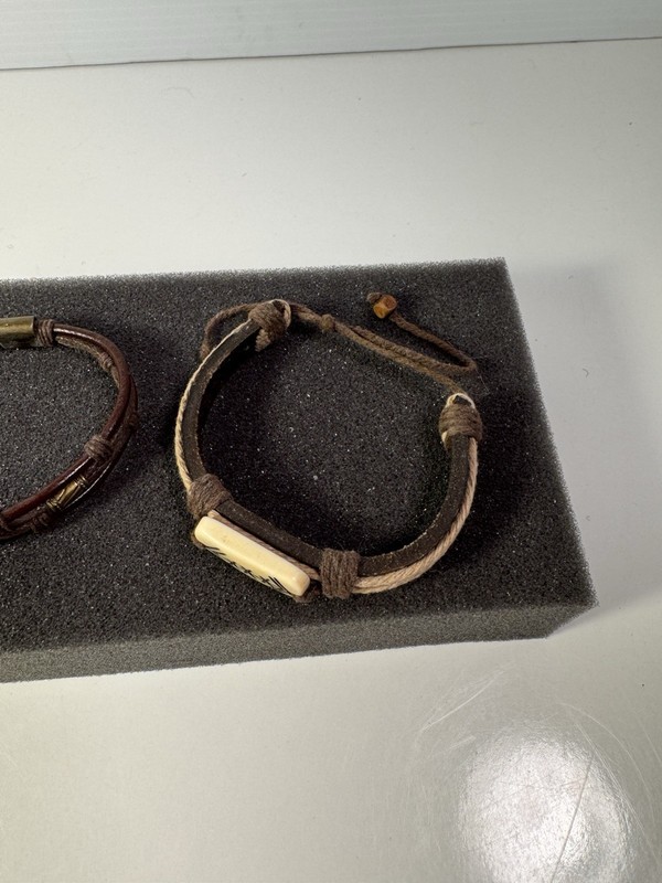 Leather Bracelets Lot Of 2 Different Styles gallery