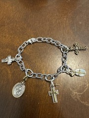 Brighton Christian Symbols in Silver & Gold Charm Bracelet—Prayer Angels Protect