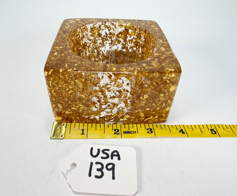 Jackie Brazil "Solid Square" Gold Flakes 5cm Bangle ( B2100 ) gallery