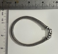 Chinese snake knitted chain bracelet- 8.5″ length, 5mm dia. Mid 1980’s Hong Kong