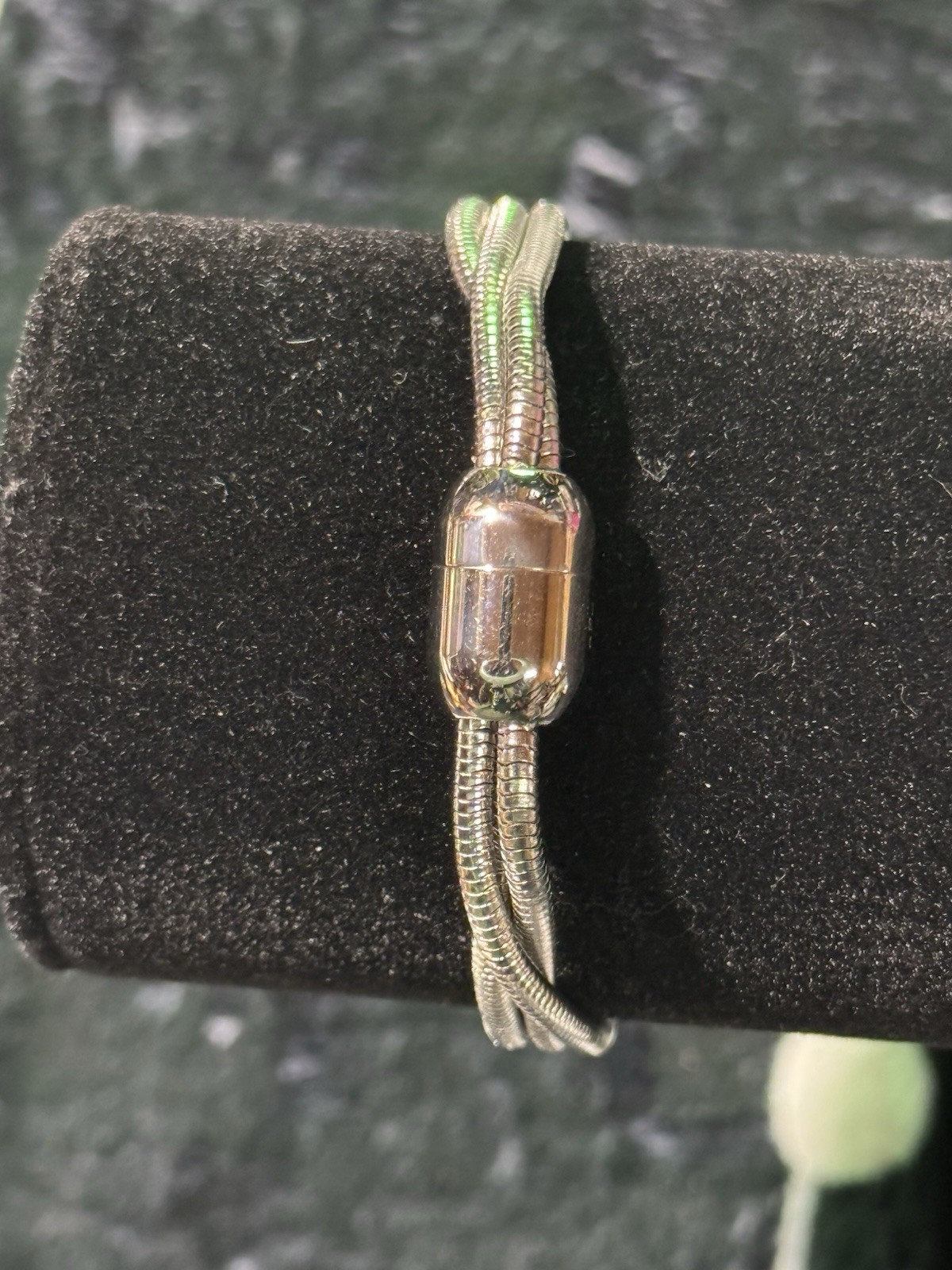 DSMK Bracelet Silver and Gold Tone Clear Stones Stainless Steel gallery