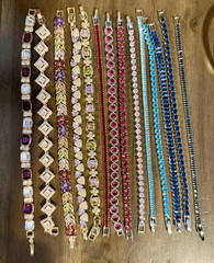 Bundle of 14 Brand New Tennis & Statement Bracelets — Retail Value Over $1100!