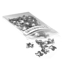 50 Surgical 316 Grade Stainless Steel 16mm (5/8 in) Maple Leaf Charms With Loop