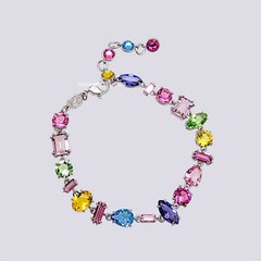 NEW 100% Authentic SWAROVSKI Rhodium Mixed Shapes Gema Crystal Bracelet 5656427