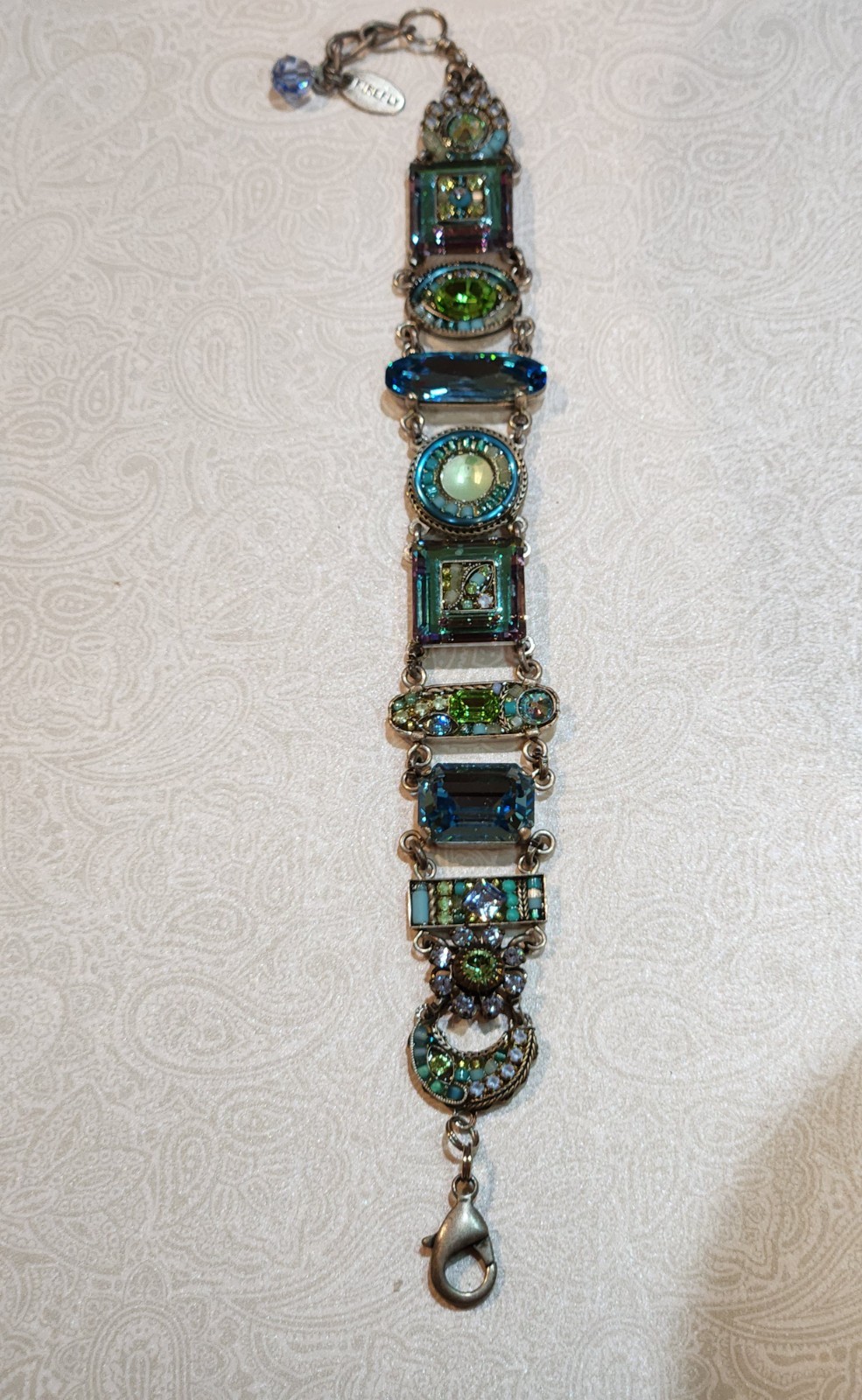 Firefly Swarovski La Dolce Vita Light Blue Color Bracelet Mosaic Crystal gallery
