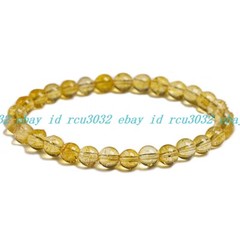 6/8/10mm Genuine Natural Yellow Citrine Quartz Crystal Round Beads Bracelet 7.5″