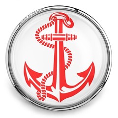 Choose Color | Anchor Snap Jewelry Ginger Charm 18MM Navy Interchangeable Button