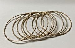 Gold Tone Multi Layer / Stack Bangle Bracelet (9 individual pieces)