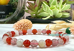Love Bracelet 6mm Natural Crystal Bead Stretch Bracelet CUSTOM SIZING