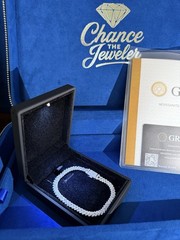 ✅Moissanite miami Prong Chain Iced 925 Silver bracelet