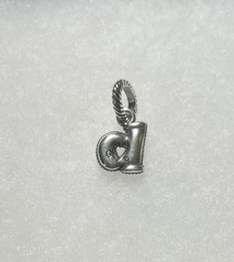 Brighton ABC Lowercase Letter D Alphabet Dangle Charm Silverplated Initial d