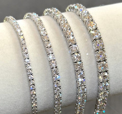 VVS1 Certified Moissanite Tennis Bracelet – 925 Silver or Gold Plated All Sizes