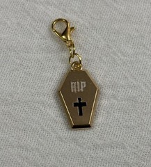 Enamel RIP Coffin Charm