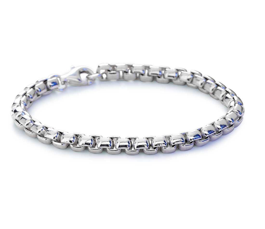 925 Sterling Silver Plated Exquisite Small Chain Link Bracelet Bangle (8") gallery