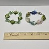 Glass Bracelets -LOT OF 2- (1 Stretchy/1 Toggle Clasp) gallery