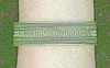 Silver Bangle Bracelet Scrolled 1 oz 2 3/8" across 6 1/2" L 5/8" W Bends to Fit gallery