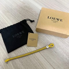 Loewe Women Bracelet Braided Leather Chain Discontinued Limited Edition VHTF Des