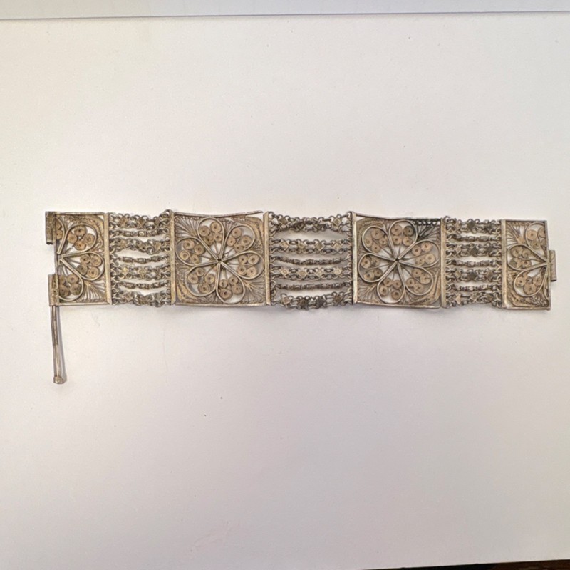 Sterling Silver Victorian Cuff Statement Bracelet gallery