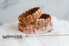 Coral jade soft bangle 20mm