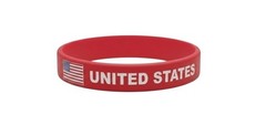 Bundle&Save Pcs Of (2) United States Of America Flag Silicone Wristband Bracelet