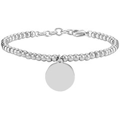 Personalized Women’s Stainless Steel Beaded Chain Bracelet Gift Custom Engraved
