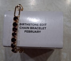 Avon 2026 Birthstone February Bracelet, 7″ with 1″ Ext New with Box