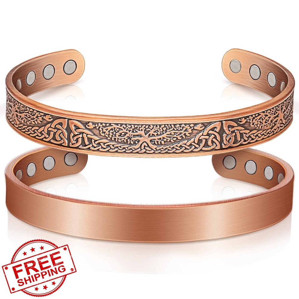 Auramag Copper Magnetic Bracelet Copper-tree Smooth